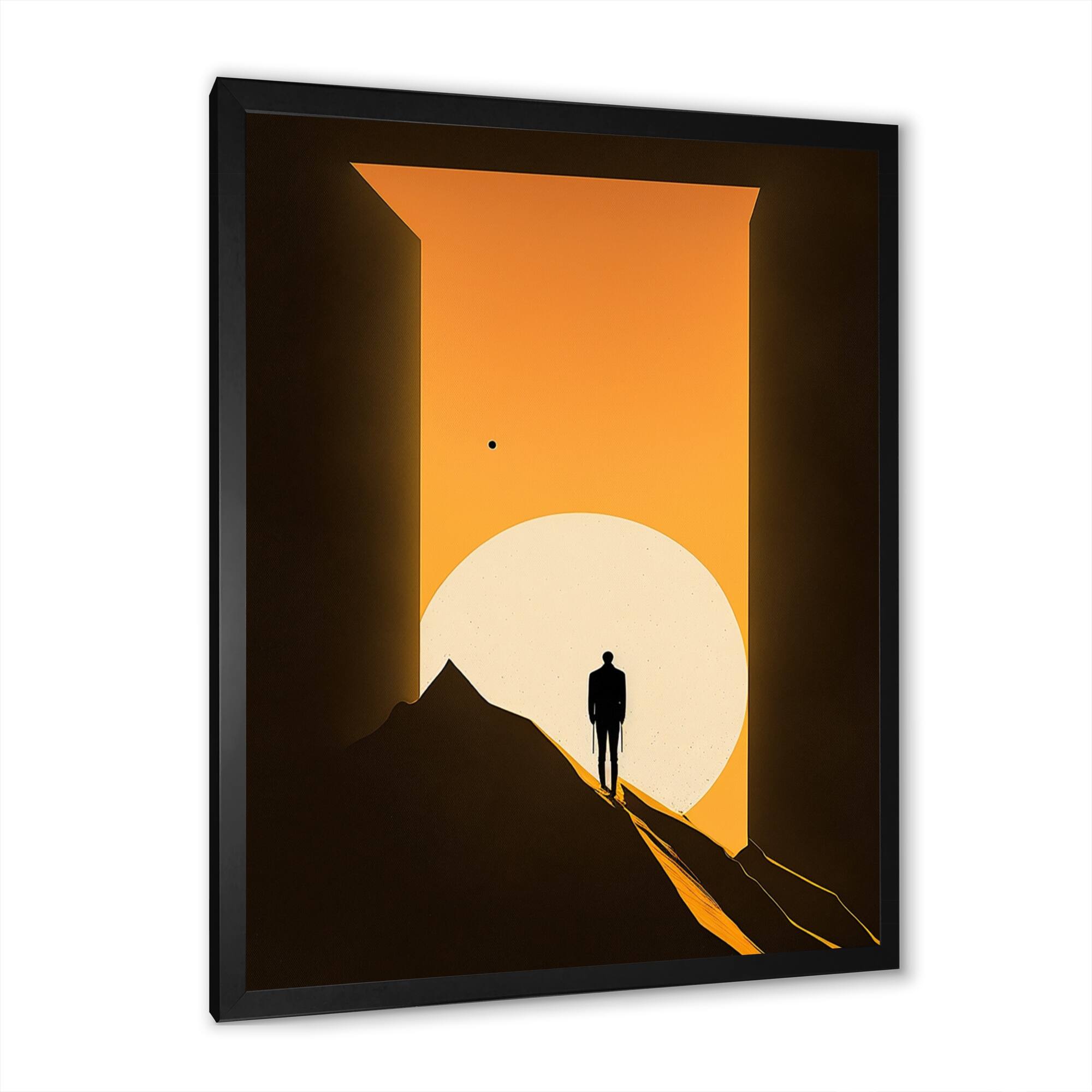 Designart "Walking Towards The Full Moon Mountain I" Landscape